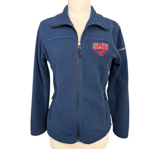 Columbia SMU Mustangs Full-Zip Fleece Jacket Women’s Small Navy Blue